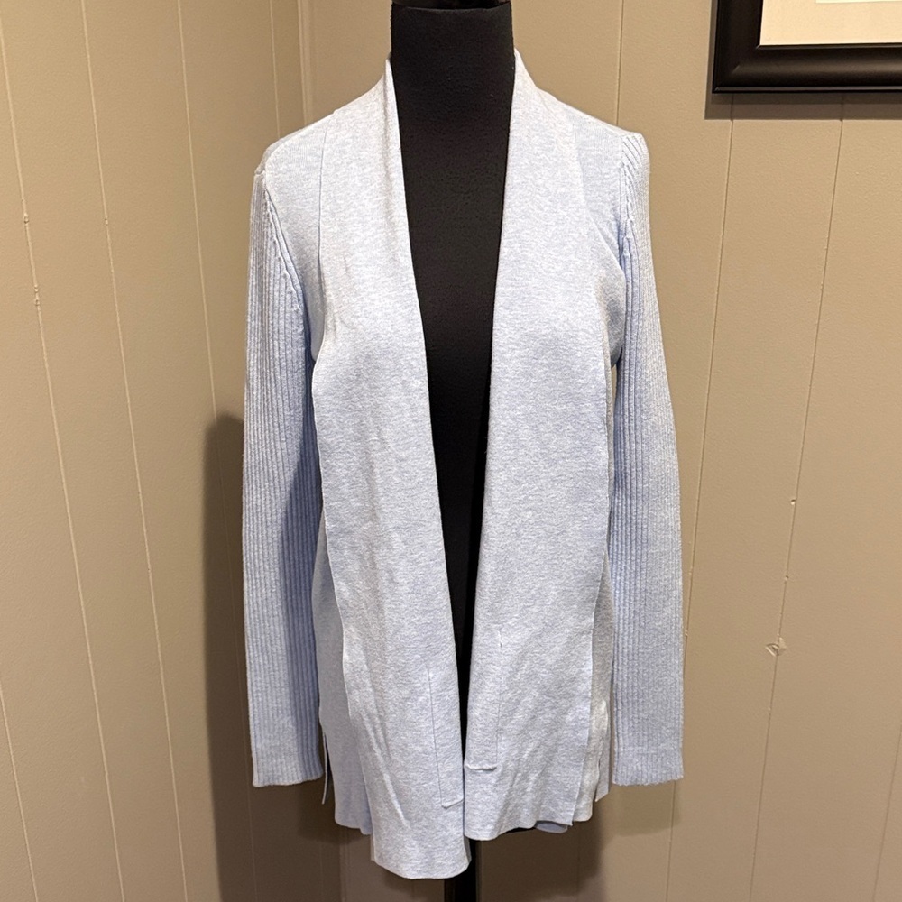 J’Envie Women Small Chic Light Blue Women's Cardigan Ribbed Casual